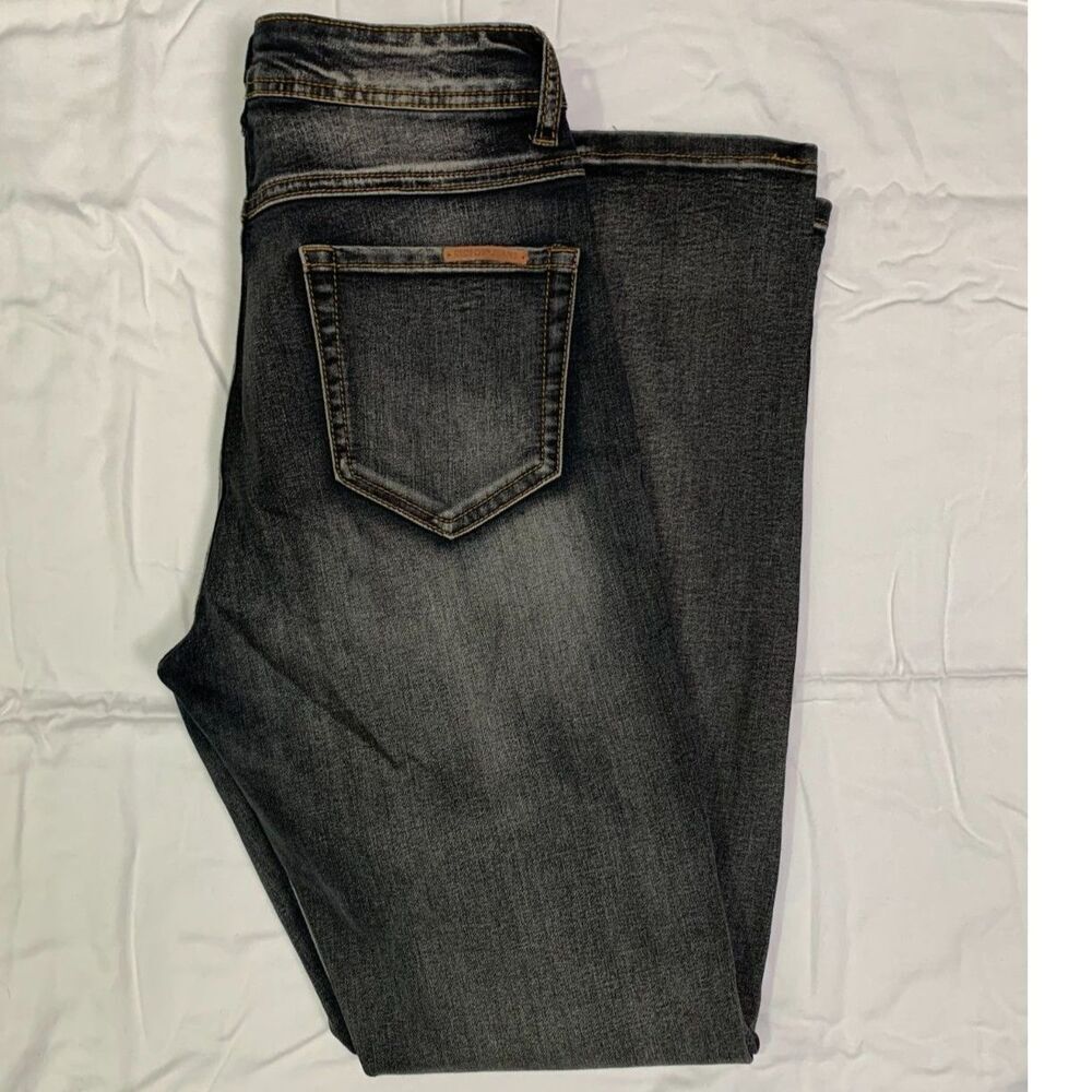 REDFOX JEANS SIZE 11 Y2K VTG DISTRESSED RIP OFF BLACK SKINNY JEANS